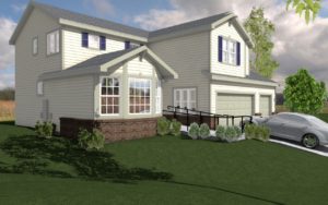 visual mockup of exterior home renovation result created by denver general contractor