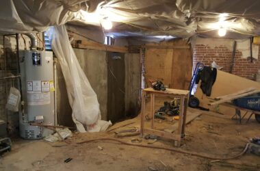 Unfinished basement before crawlspace renovation.